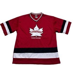 West Coast Vancouver Canada Hockey Jersey Adult Medium Red Short Sleeve